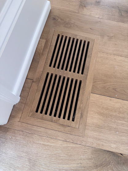 Custom Floor Register with insert and frame for flush flooring