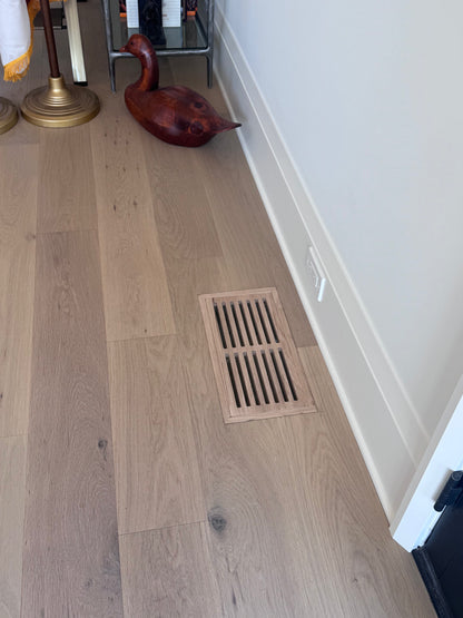 Custom Floor Register with insert and frame for flush flooring