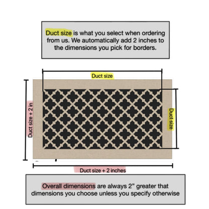 Architectural Grilles for HVAC Vent and Return Air covers - Designer Choice - Custom patterns and sizes