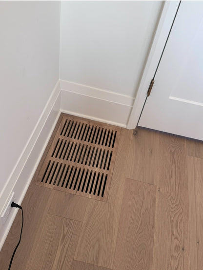 Custom Floor Register with insert and frame for flush flooring