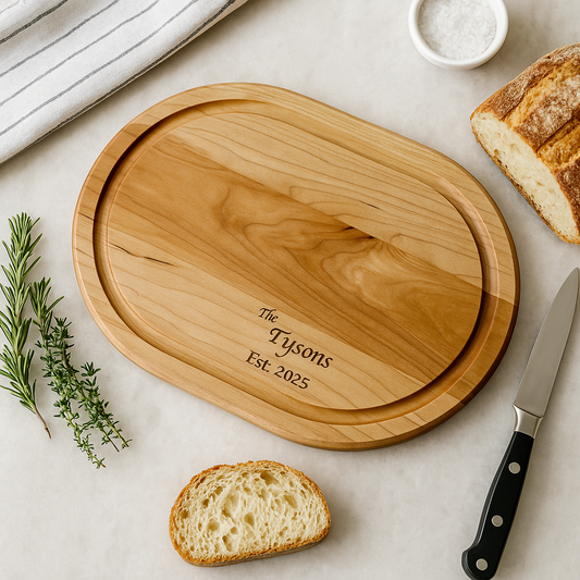 Personalized Maple Cutting Board, 1" to 1.5" thick, Hand made, Best Present for Wedding, Bridal Shower, Engagement, Anniversary, Housewarming, Gift Idea for Couples Bride, Parent, Family