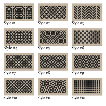 Architectural Grilles for HVAC Vent and Return Air covers - Designer Choice - Custom patterns and sizes