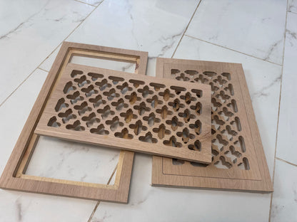 Custom Floor Register with insert and frame for flush flooring